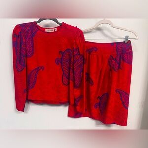 Vintage Adrianna Papell 2-Piece Silk‎ Dress – Size 4